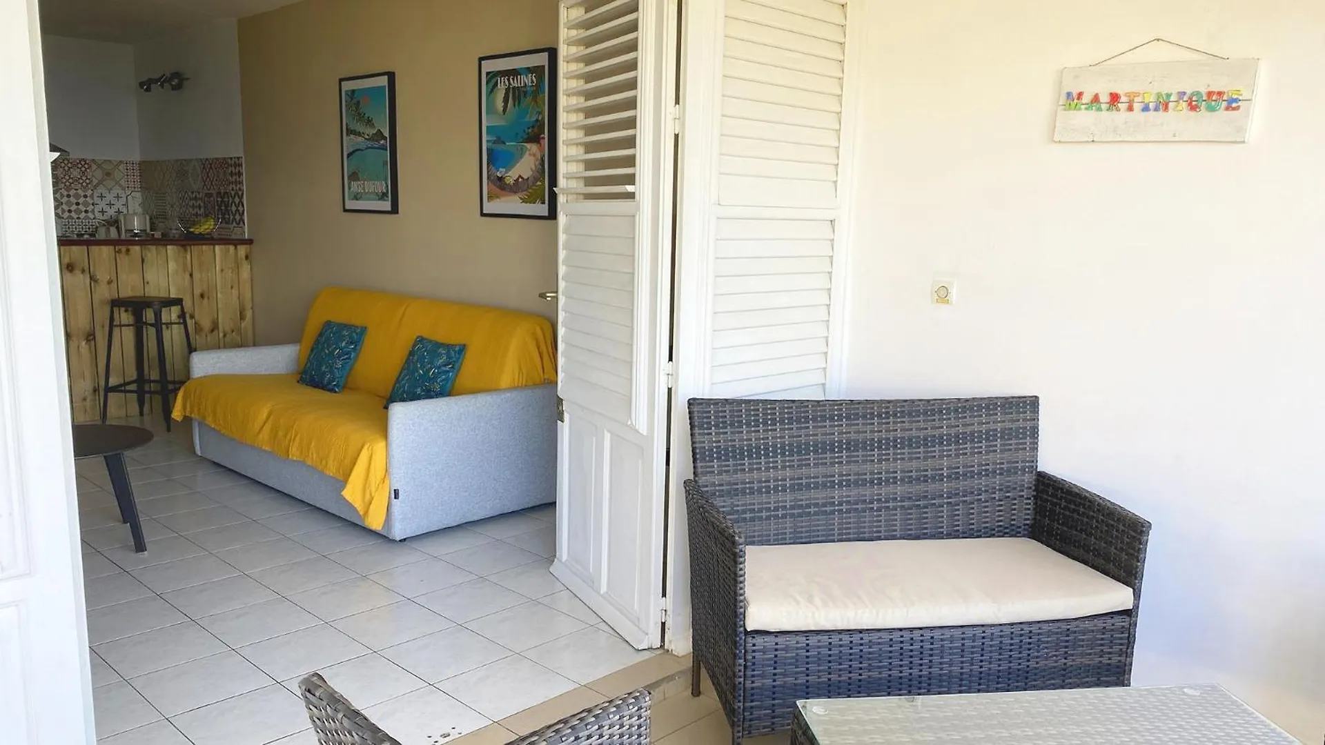Apartment Indigo, Anse Mitan, Beau F2 Sublime Vue Mer, Proche Plage Les Trois-Ilets